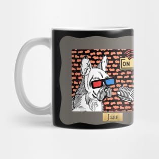 Jeff the Podcasting Dog (lite frame) Mug